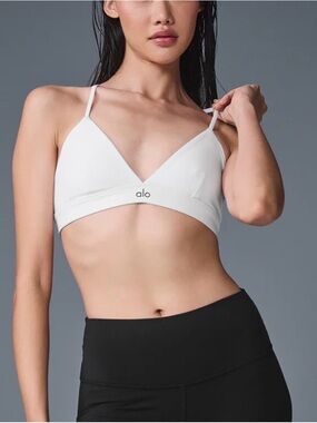 Alo Yoga Splendor Bra White Size Medium ***FLAWED